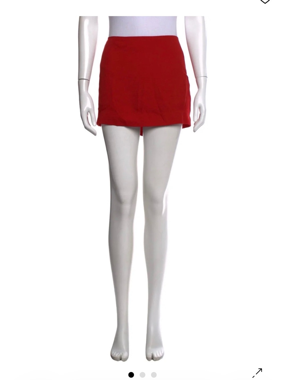 Reformation red mini skirt